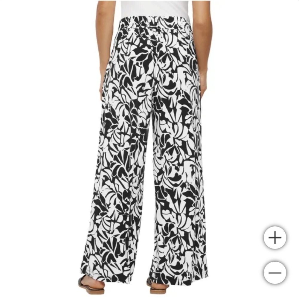NWT Three Dots Women's Pull-On‎ Pant Black/White - Picture 3 of 9
